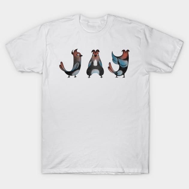 Alphabet Yoga Jay T-Shirt by axillustration